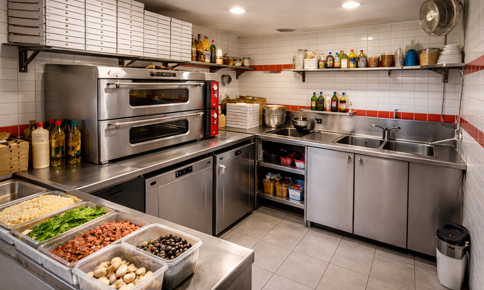 Fully-Fitted Cafe And Pizzeria With 3-Bed-Flat-Included In Hampton For Sale 1